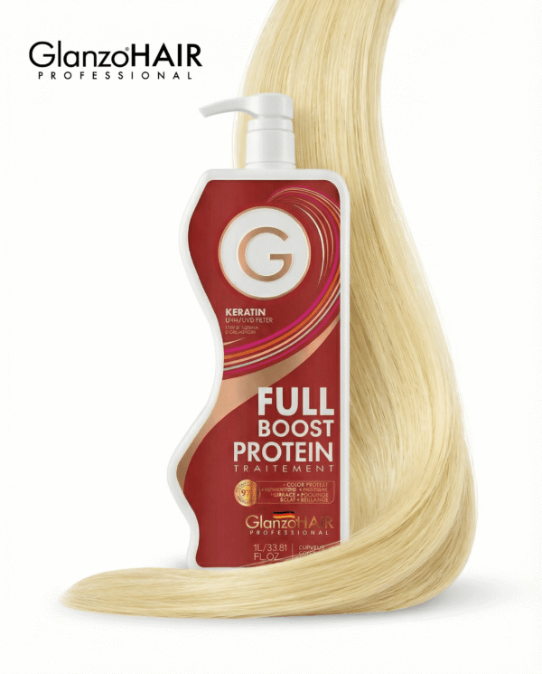 Glanzohair Professional Full Boost Protein Treatment – Keratin + UVA/UVB Filter